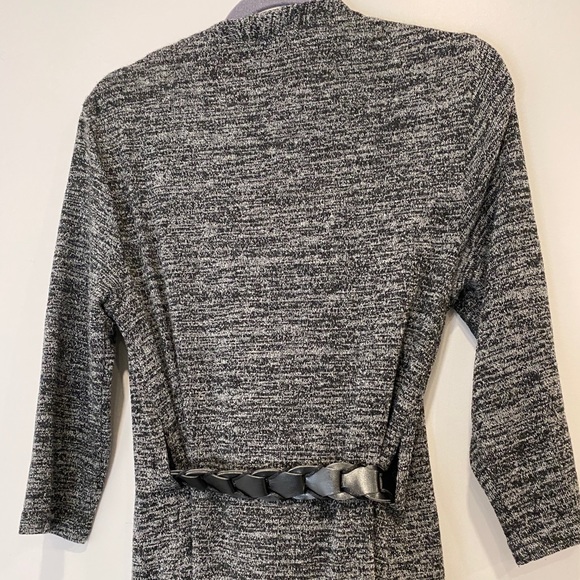 •2/$35• NWOT Gray Sweater with Attached Black Sweater Dress with Belt Size 10 - Picture 6 of 6
